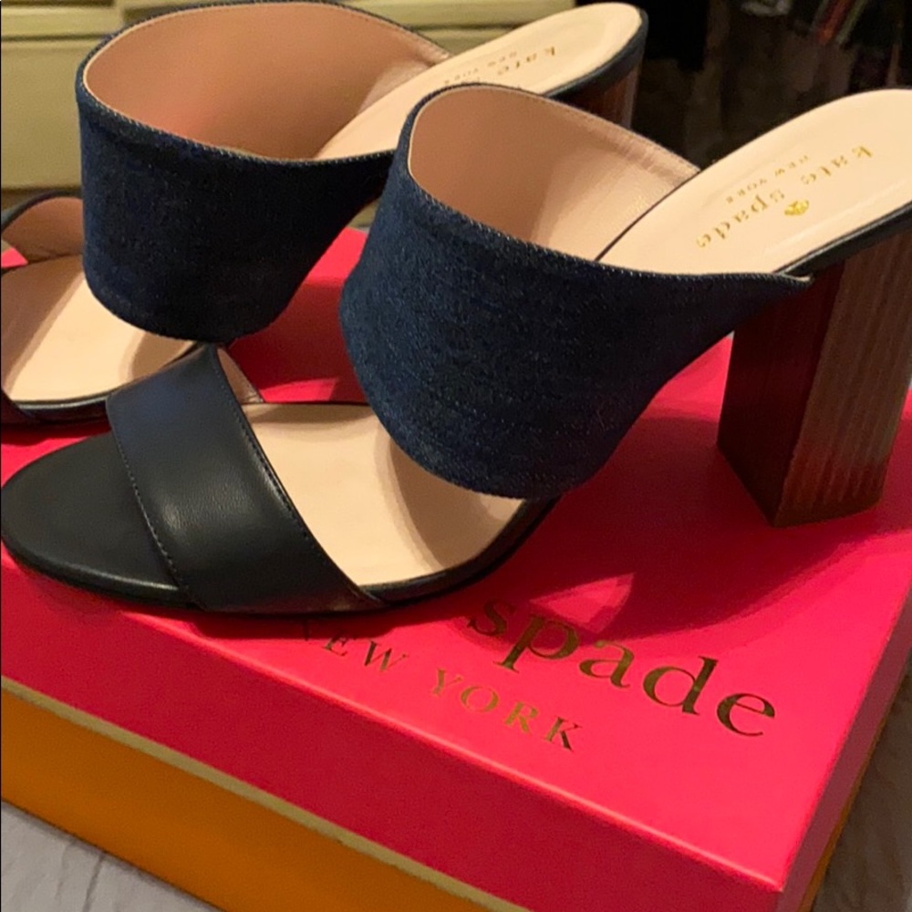 Kate Spade Imma navy Nappa sandal